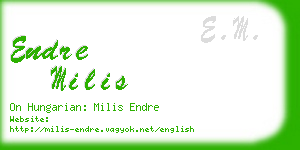 endre milis business card